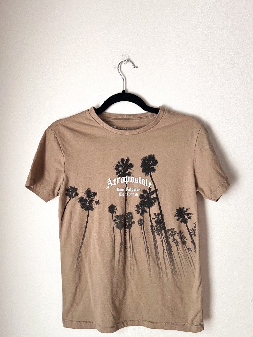 Aeropostale Los Angeles California Palm Tree Graphic Tee XS Y2K Coastal Vintage